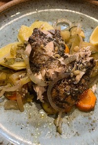ギリシャ風　鯛と野菜のオーブン焼き