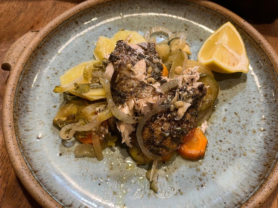 ギリシャ風　鯛と野菜のオーブン焼きの画像