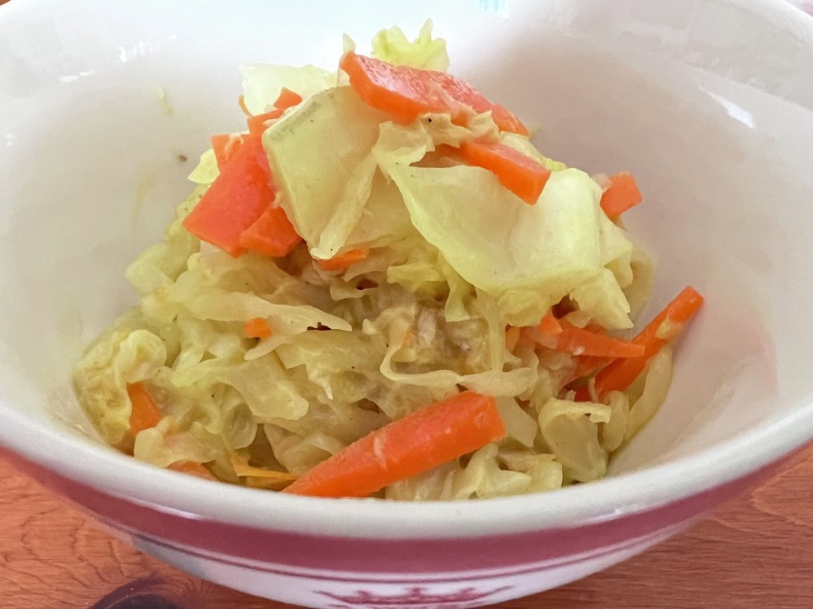 ヘルシー♡キャベツ人参ツナの温野菜サラダの画像