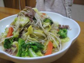 手ちぎり春キャベツで焼肉野菜いため♪
