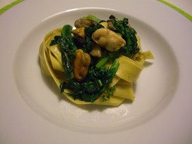 菜の花と牡蠣♪ 春香るパスタ