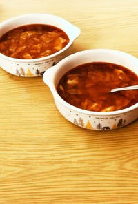 トマトの旨辛簡単スープ