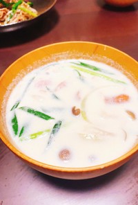 腸活★野菜たくさん豆乳白味噌スープ