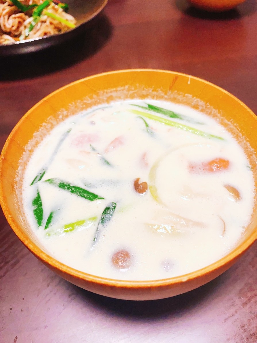 腸活★野菜たくさん豆乳白味噌スープの画像