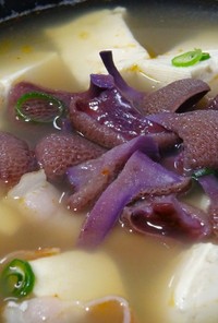 アミタケの中華風豆腐汁