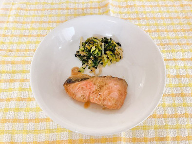 【保育園給食】鮭の味噌マヨネーズ焼きの写真