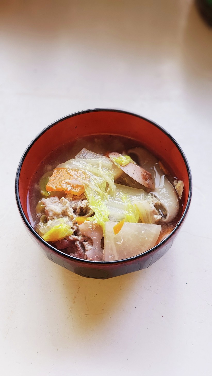 味付けシンプル！食べる和風スープの画像