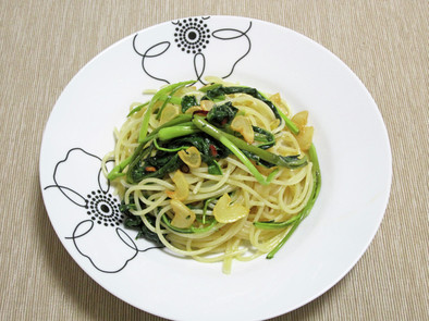 空心菜のペペロンチーノの写真