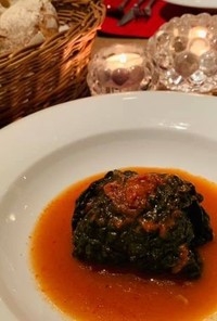 カーボロネロの肉詰めトマトスープ
