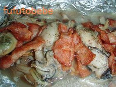 ぷりぷり～♫♬　牡蠣のホイル焼きの写真