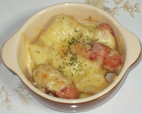じゃがいもとウィンナーのマヨチーズ焼き❤