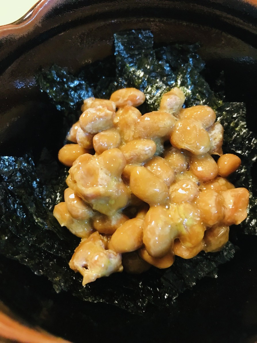 毎日の納豆●韓国海苔納豆の画像