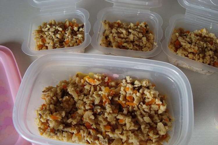 高野豆腐そぼろ 離乳食にも 話題入り レシピ 作り方 By Nozunao クックパッド 簡単おいしいみんなのレシピが360万品