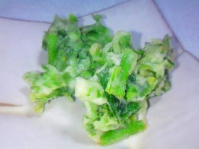 アスパラ菜のてんぷら
