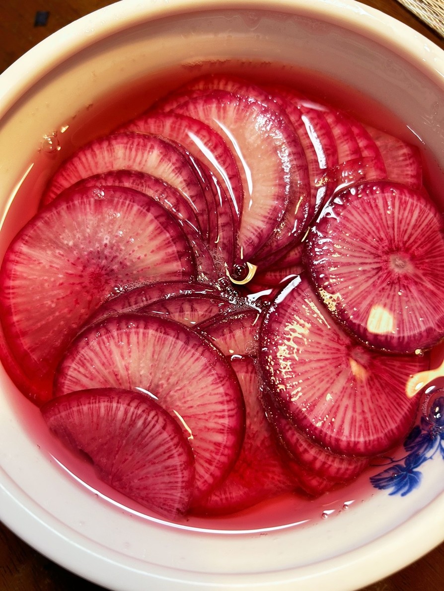 かんたん酢で紫大根の甘酢漬けの画像
