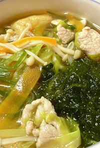 あおさとたっぷり野菜の和風スープ
