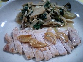 チェンジ!豚のにんにく焼き→生姜焼き