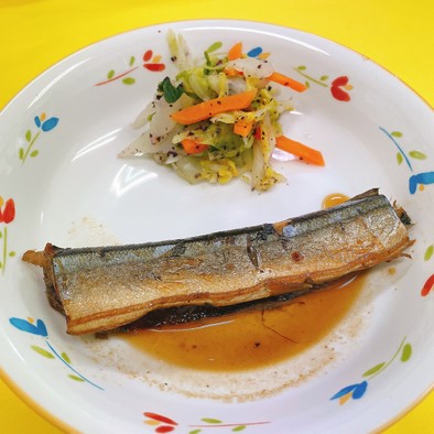 秋刀魚のしょうが煮☆給食メニューの写真