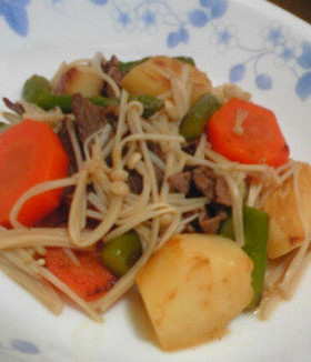 えのき茸メインの洋風肉じゃが