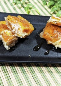 旨♡柿＆クリチーのライスペーパーバター焼