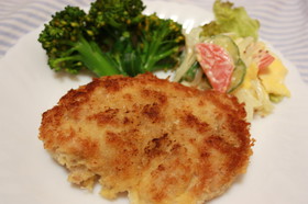 揚げない★バターでチキンカツ♪