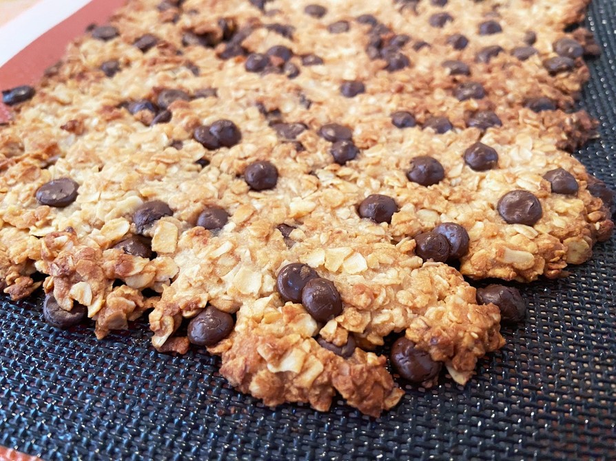 米粉とオートミールのチョコチップクッキーの画像