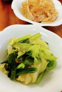 小松菜とキャベツの煮浸し