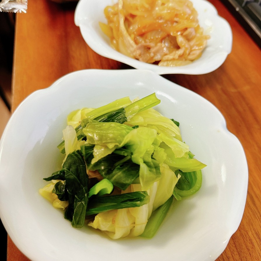 小松菜とキャベツの煮浸しの画像