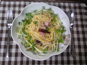 しめじベーコン玉葱パスタ
