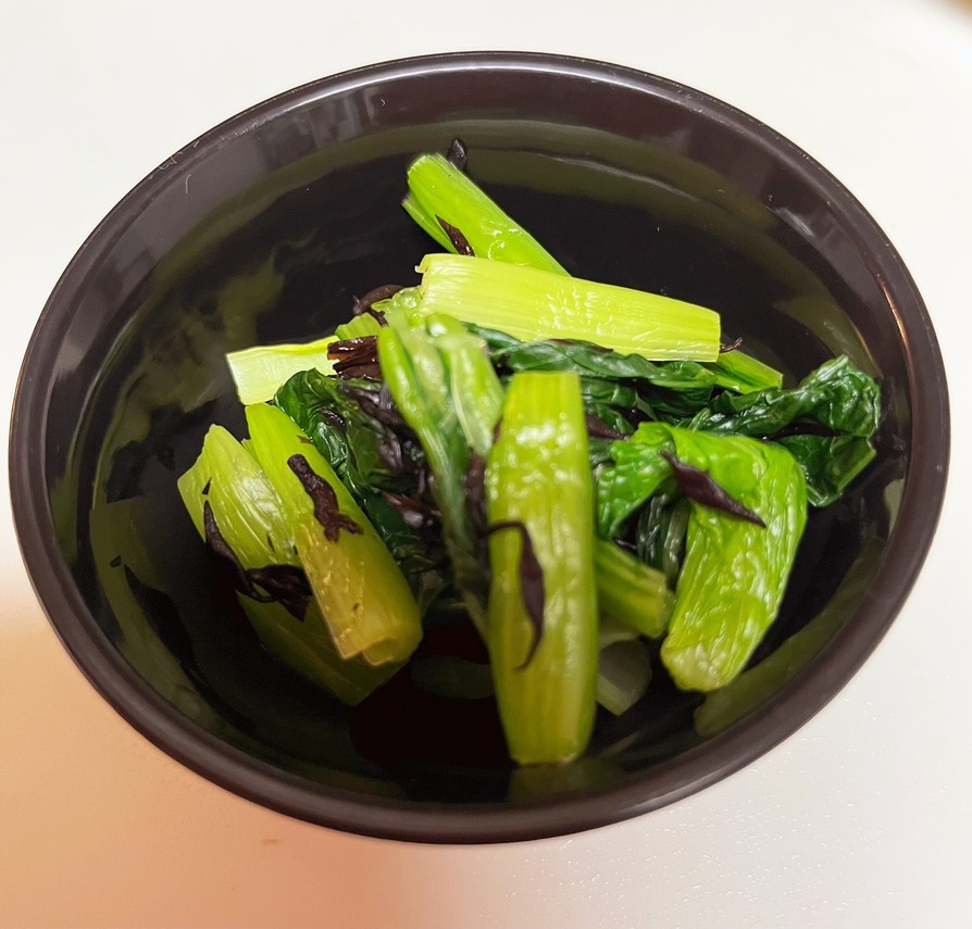鉄分バッチリ小松菜とヒジキの和え物の画像