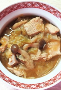 鶏むね肉とキャベツの あっさり中華スープ