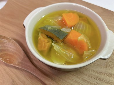 基本の野菜スープの写真