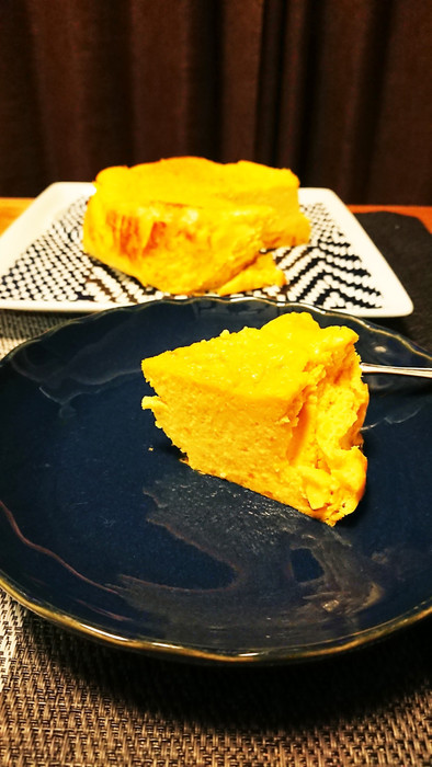 米粉でかぼちゃチーズケーキの写真