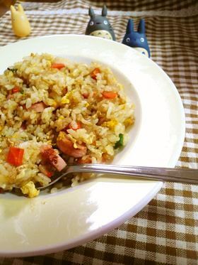 おかんが作る❤おかん母のウスター味焼き飯