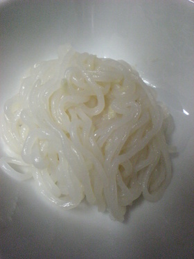 糸こんにゃくでおいしいパスタ。