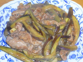 茄子と豚肉の中華炒め