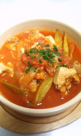 チキン✿アスパラ✿新玉ねぎの✿トマト煮