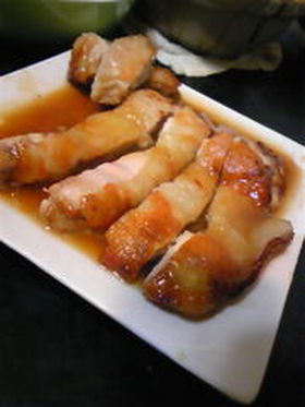 酢でサッパリ 皮はパリパリ 鶏ももソテー