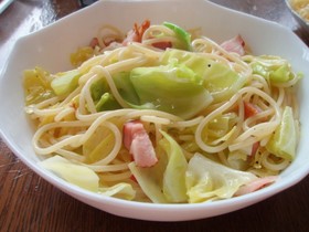 『春キャベツとベーコンのパスタ』