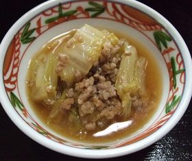 白菜のひき肉あん