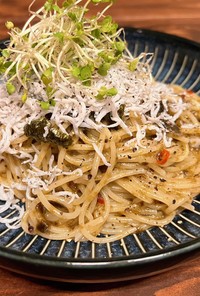 海苔としらすのワンパン和風ペペロンチーノ