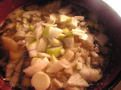圧力鍋：鮭アラと葱の雑炊の写真