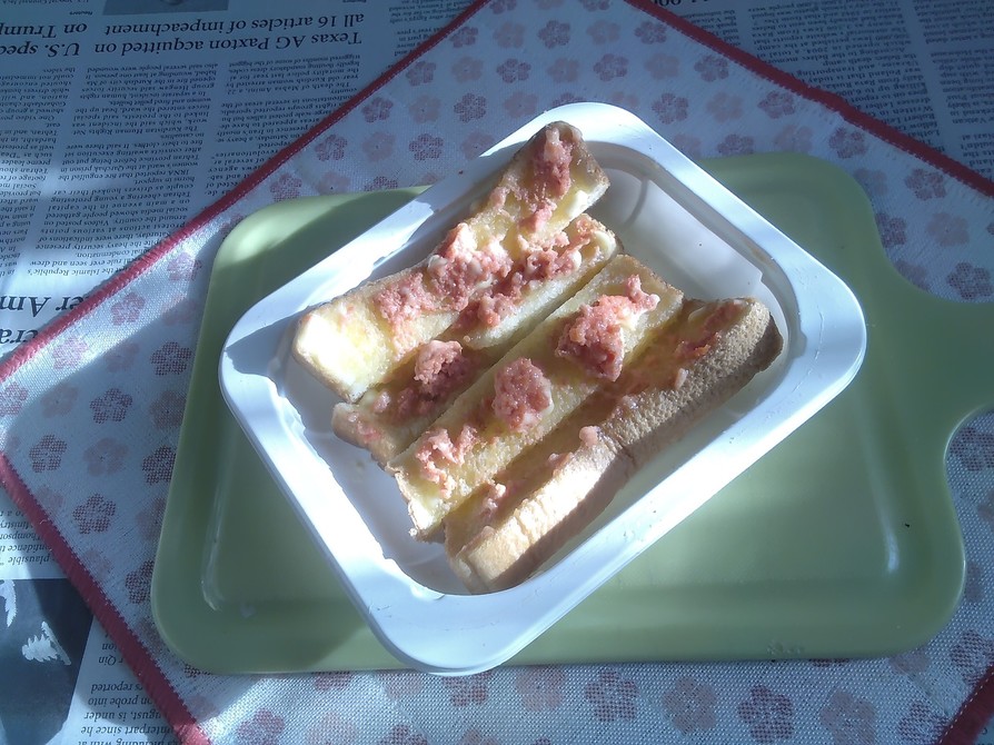 レンチンで食パンのお手軽ラスク風V15の画像