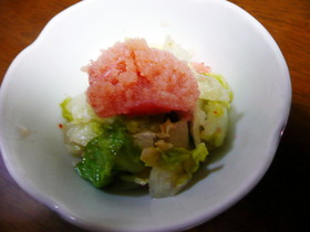 辛子明太子と白菜のお漬物