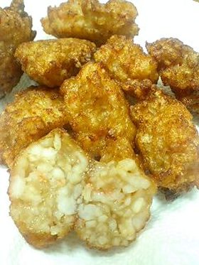 プリッとシャキッなエビ&レンコン揚げ