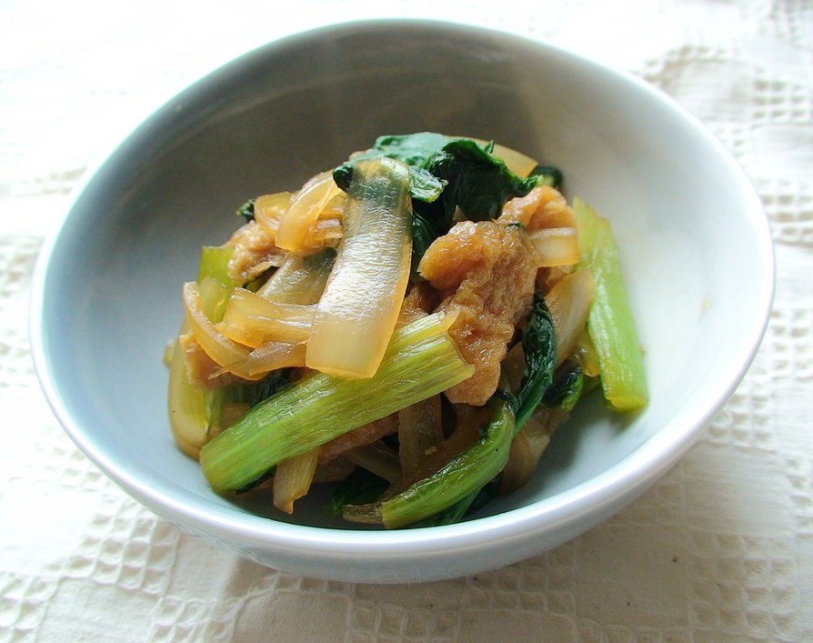 簡単！小松菜と玉ねぎの煮びたし*の画像