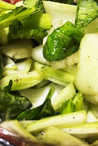 超簡単　生食　青梗菜サラダ