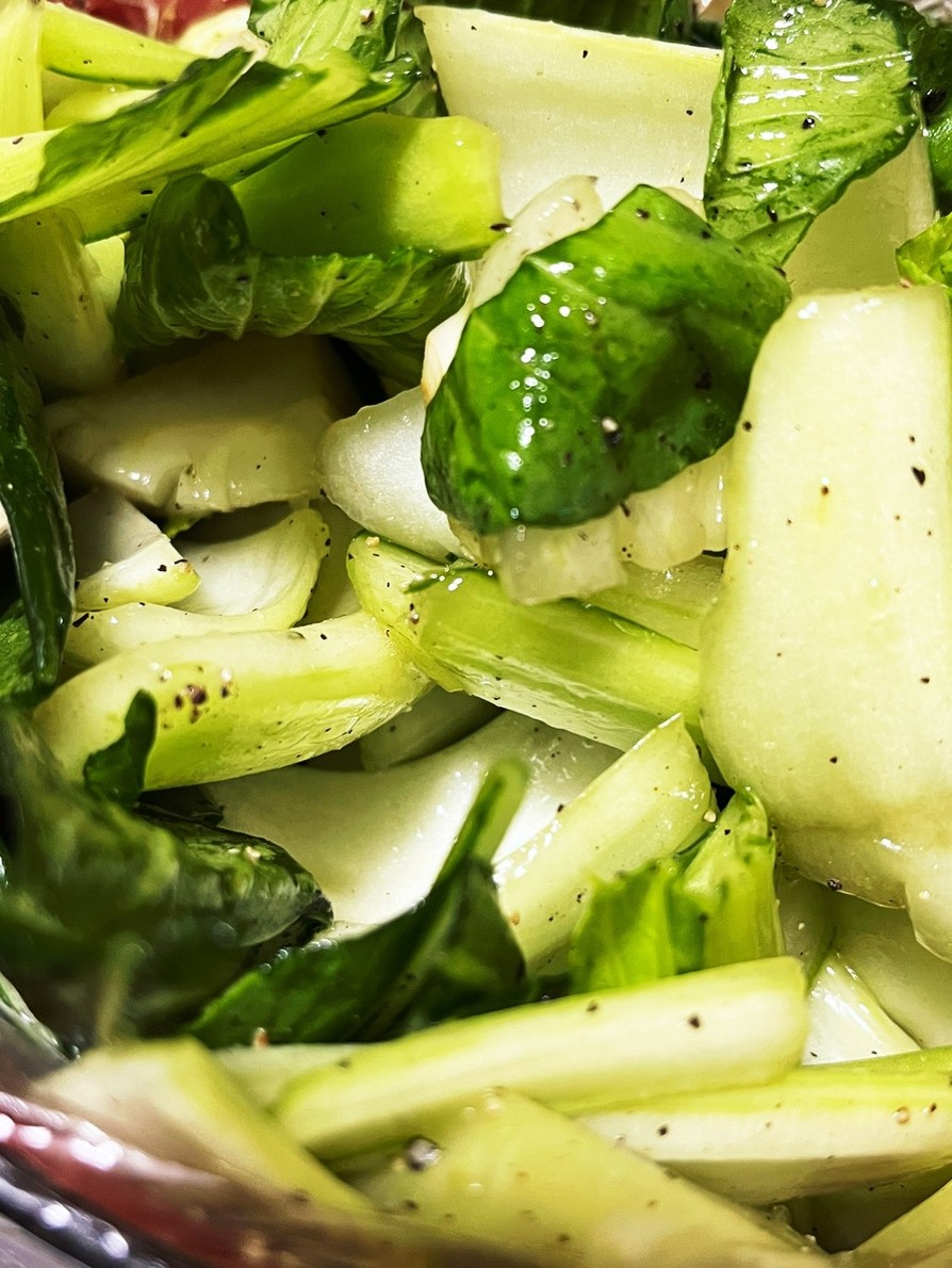 超簡単　生食　青梗菜サラダの画像