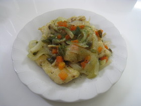 鶏胸肉と香味野菜のやわらか煮
