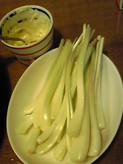 エシャロットの味噌マヨネーズの写真